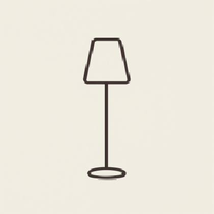 Stehlampe (Strichlinie)