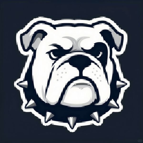 Bulldogge mit Halsband