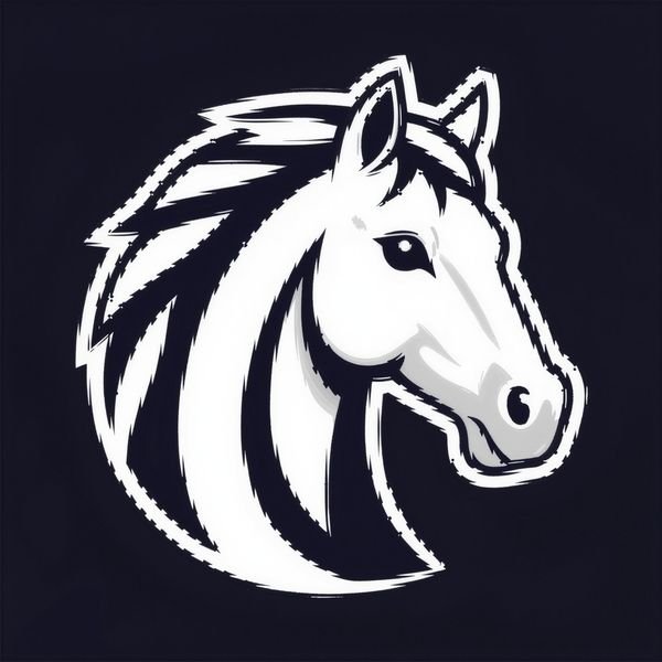 Pferd mit Mähne