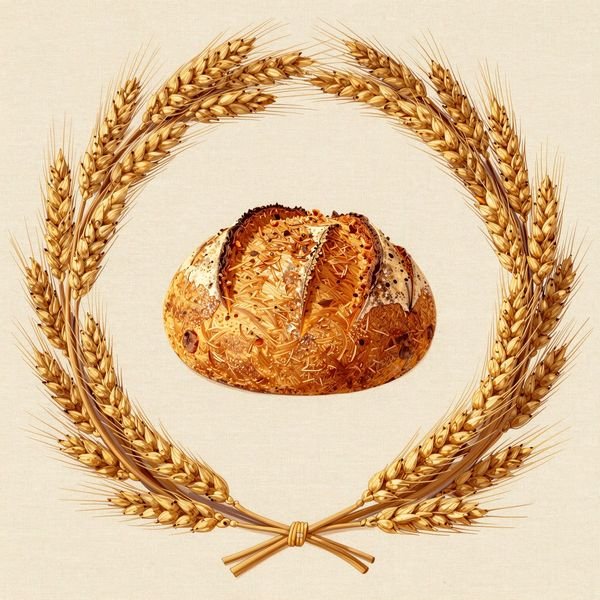 Brotlaib im Ährenkranz — Bäckerei