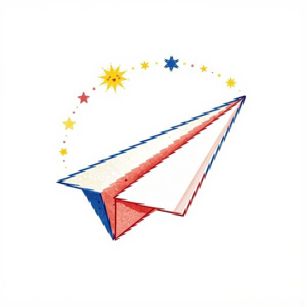 Papierflieger mit Sternen — Kinder