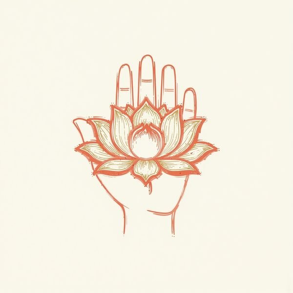 Lotus in der Hand — Nagelstudio