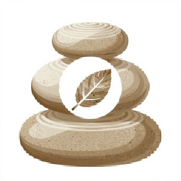 Zen-Steine mit Blatt — Spa & Massage