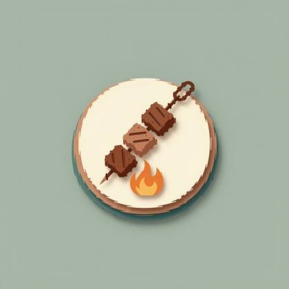 Grillspieß (Papierschnitt)