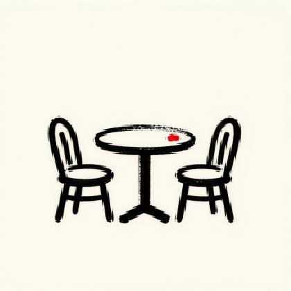 Bistrotisch (Tuschepinsel)