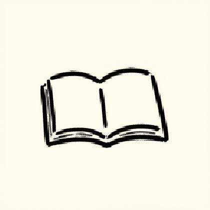 Offenes Buch (Tuschepinsel)