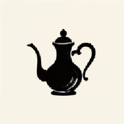 Dallah-Kaffeekanne (Tuschepinsel)