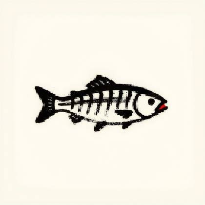 Fischgräte (Tuschepinsel)