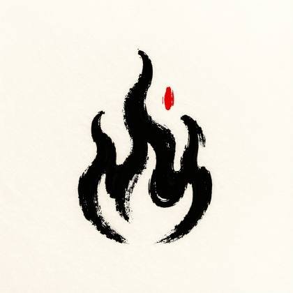 Dreiflamme (Tuschepinsel)