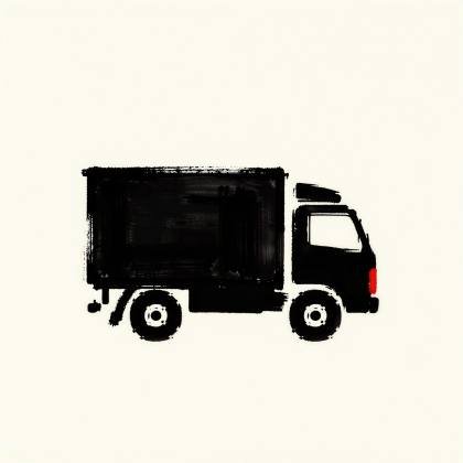 Lastwagen (Tuschepinsel)