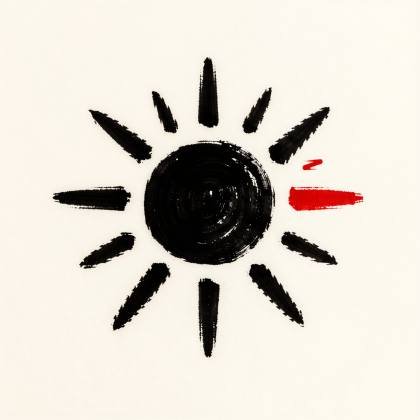 Sonne (Tuschepinsel)