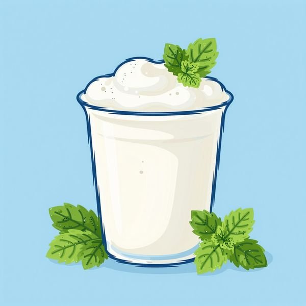 Schäumender Ayran mit Minze — Getränke