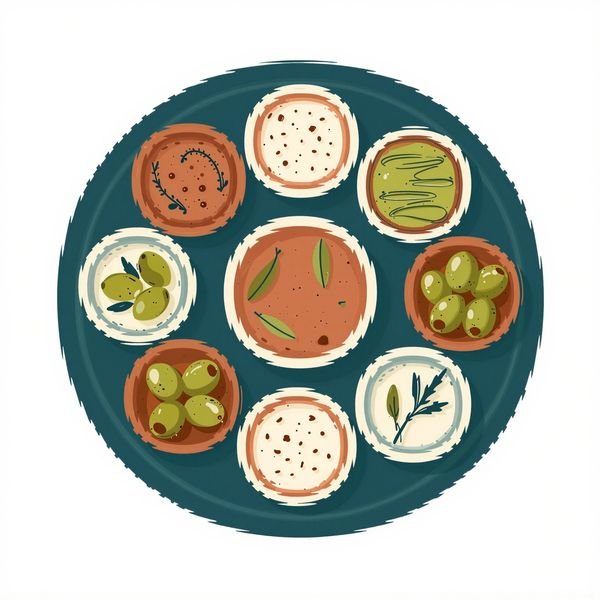 Meze-Platte als Blüte — Meze-Restaurant