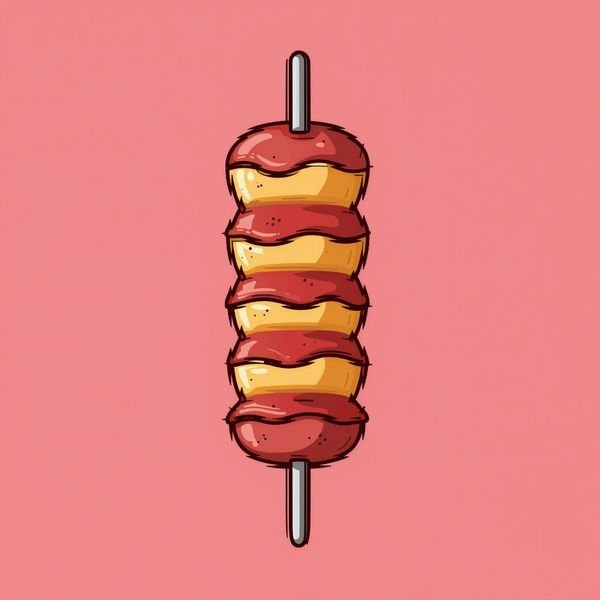 Grillspieß mit Gemüse — Grill & Kebab