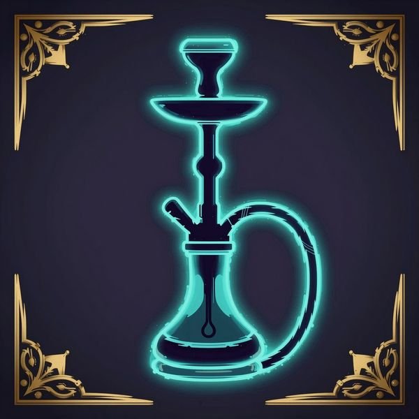 Shisha in Türkis-Neon — Lounge & Bar