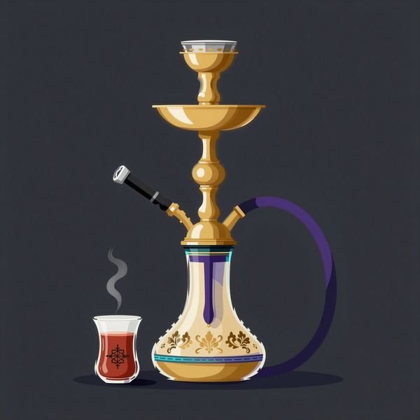 Shisha mit Teeglas — Lounge & Café