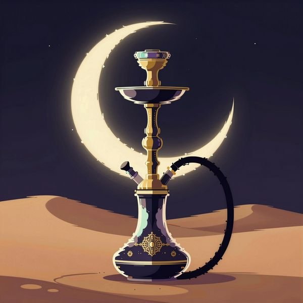 Shisha vor Wüstennacht — Lounge