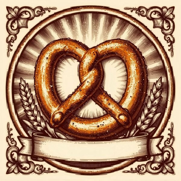 Brezel mit Strahlen