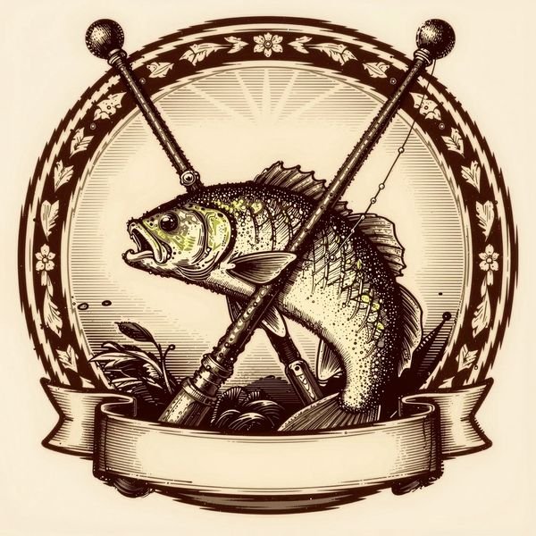 Angelruten hinterm Fisch — Fischerei