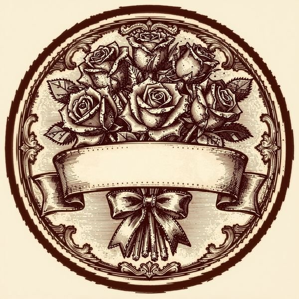 Rosenstrauß mit Schleife — Floristik