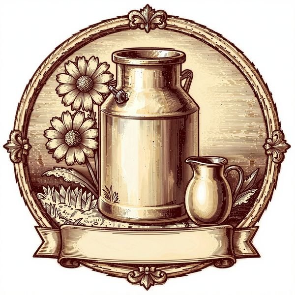 Milchkanne mit Margerite — Molkerei