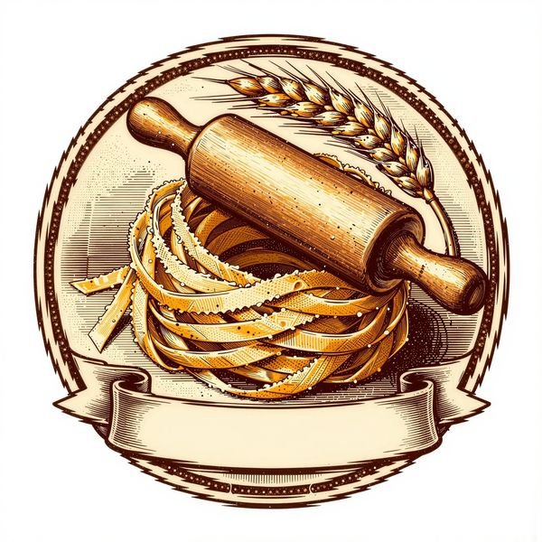 Pasta-Nest mit Nudelholz — Pastamanufaktur
