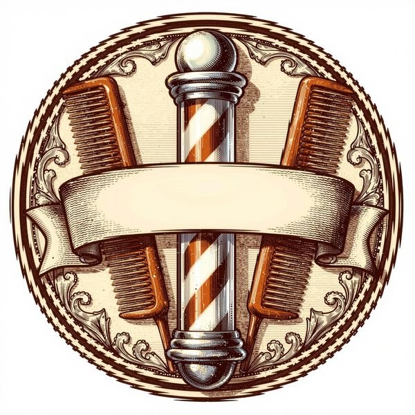 Barber-Pole mit Kämmen — Barbershop