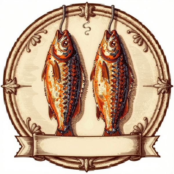 Fische am Räucherhaken — Fischräucherei