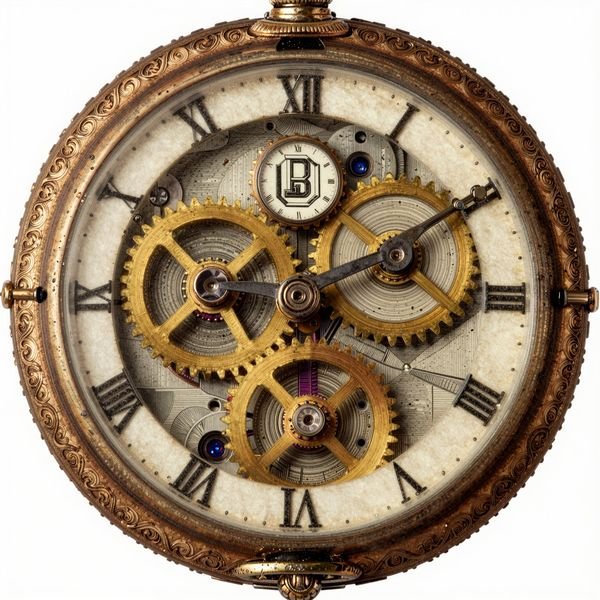 Taschenuhr mit Räderwerk