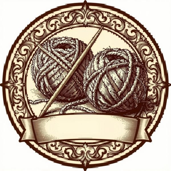 Wollknäuel mit Stricknadeln — Handarbeit