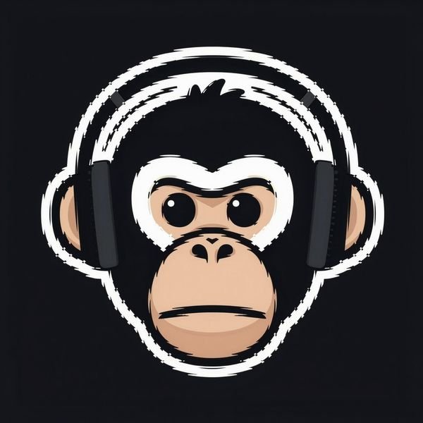 Affe mit Kopfhörern — Musik & Gaming