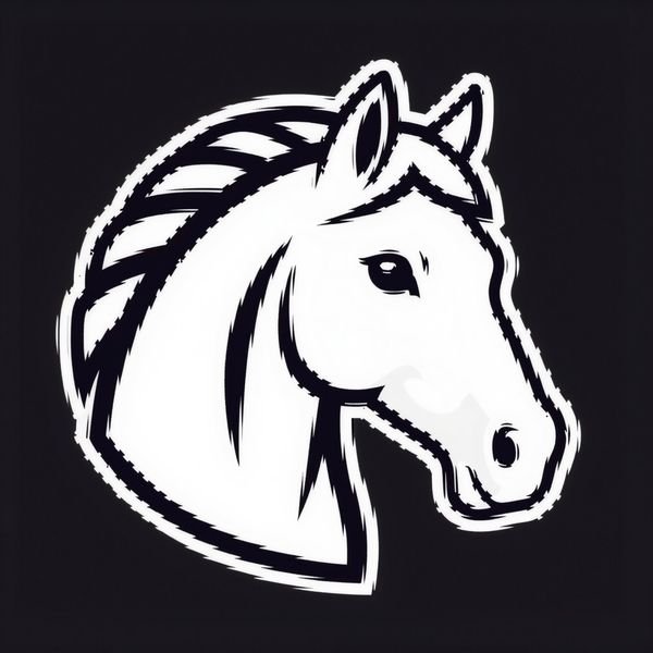 Pferdekopf mit Mähne — Reitsport