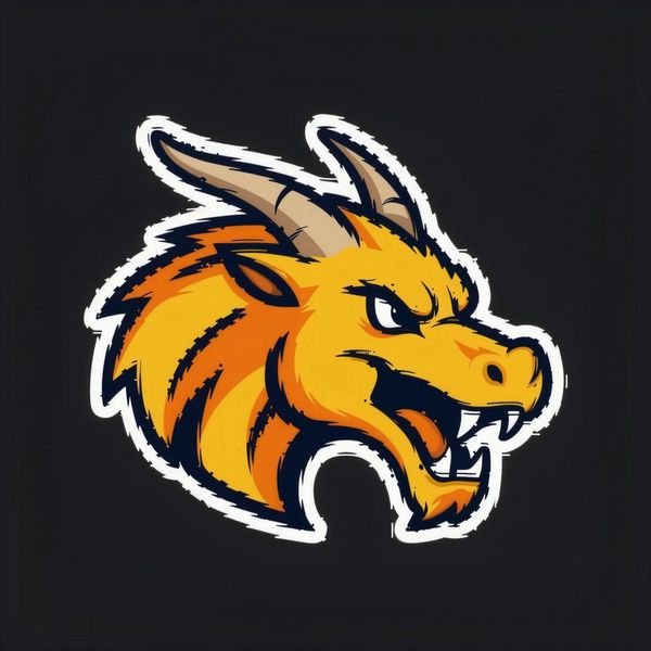 Drachenkopf im Profil — Gaming & Asia