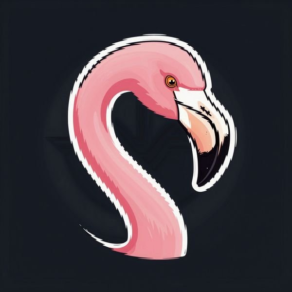 Flamingo mit Schwanenhals — Beauty & Bar