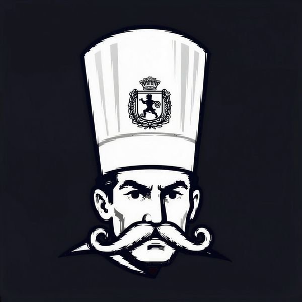 Kochkopf mit Zwirbelbart — Restaurant