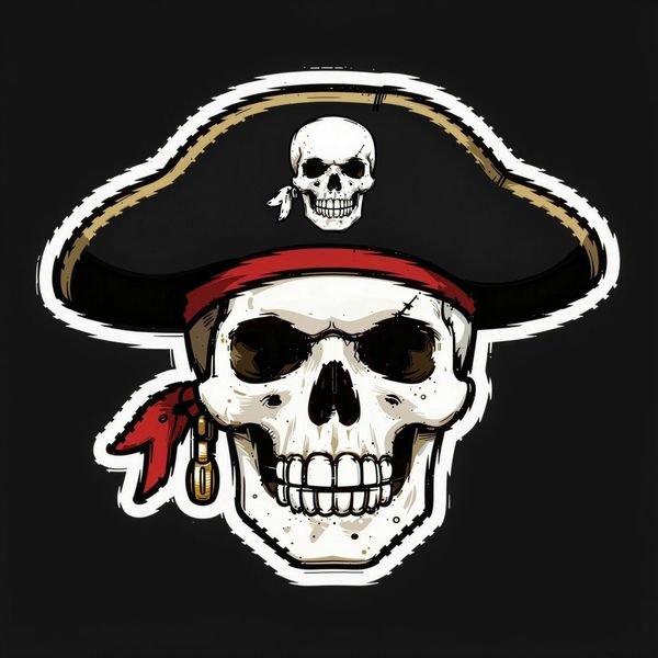 Piratenschädel mit Bandana — Bar & Events