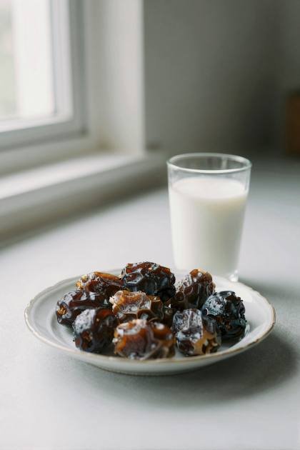 Datteln mit Milch (hoch)