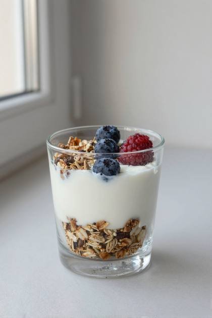 Joghurt mit Granola (hoch)