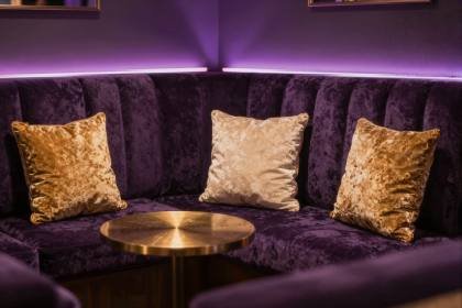 Samtecke in Violett