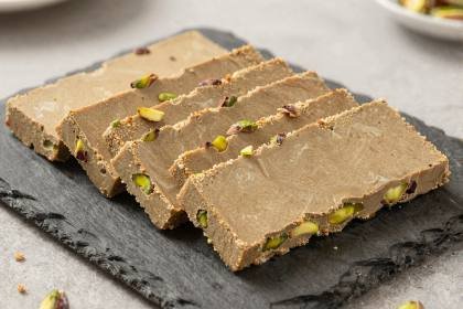 Halva-Scheiben mit Pistazie