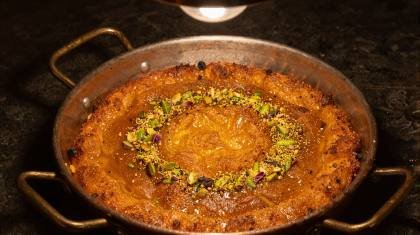 Kuenefe in der Kupferpfanne