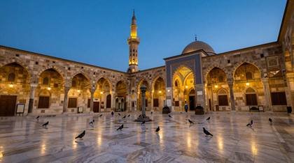 Umayyaden-Moschee zur blauen Stunde