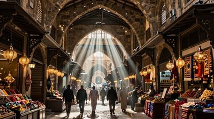 Souk al-Hamidiyya im Lichtstrahl