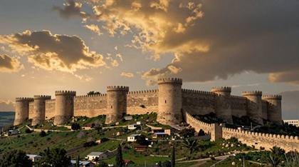 Krak des Chevaliers im Sonnenuntergang
