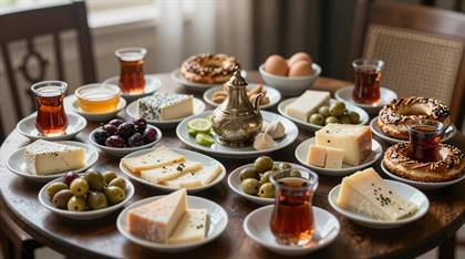 Türkisches Frühstück mit Tee