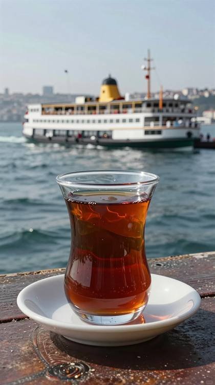 Teeglas am Bosporus