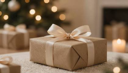 Geschenk mit Satinschleife