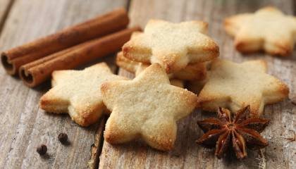 Sternplätzchen mit Zimt