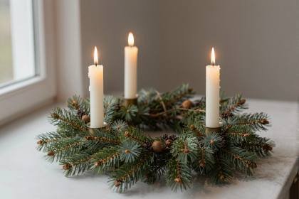 Adventskranz (quer)